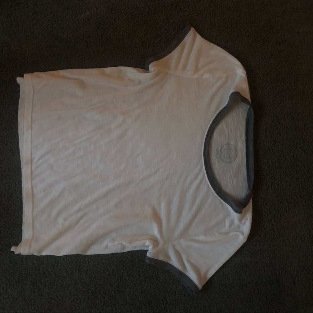 White and grey sporty tee